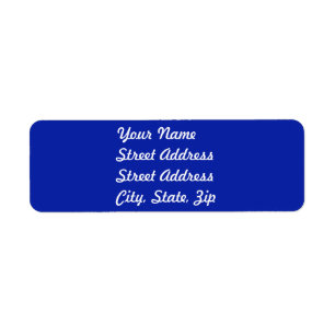 Royal    BlueReturn-adressticker Etiket