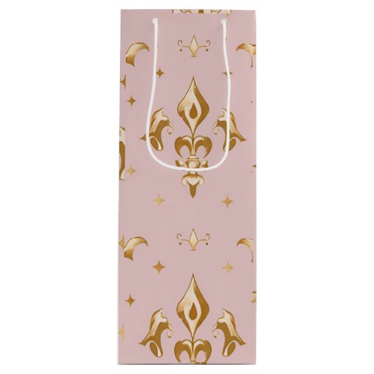 Royal Blush Wine Gift Bag Wijn Cadeautas (Voorkant)