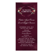 Royal Bourgogne Floral Programme de mariage géomét (Devant)