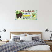 Royal Brand Keuka Lake Grapes Label Canvas Afdruk (Insitu (Slaapkamer))