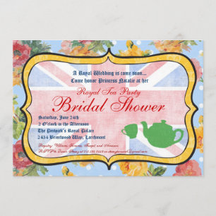 Royal British Bridal Shower Kaart