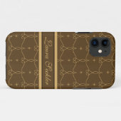 Royal Brown Pattern iphone 5 hoesje (Achterkant (horizontaal))