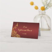 Royal Burgundy Gold Peacock Wedding (Achterkant)