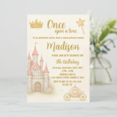 Royal Castle Princess Invitation d'anniversaire (Debout devant)