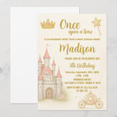 Royal Castle Princess Invitation d'anniversaire (Devant / Derrière)