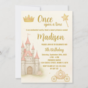 Royal Castle Princess Invitation d'anniversaire