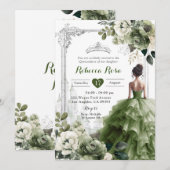 Royal Castle Princess Silver Sage Green 15 Años Kaart (Voorkant / Achterkant)