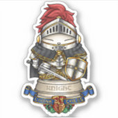 Royal Cat Chess Knight Piece Sticker (Voorkant)