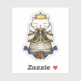 Royal Cat Chess Queen Piece Sticker