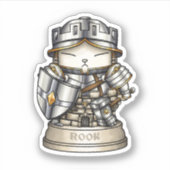 Royal Cat Chess Rook stuk Sticker (Voorkant)