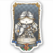 Royal Cat Chess Rook stuk Sticker (Voorkant)