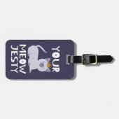 Royal Cat Funny Pun | Uw Meowjesty Bagagelabel (Voorkant horizontaal)