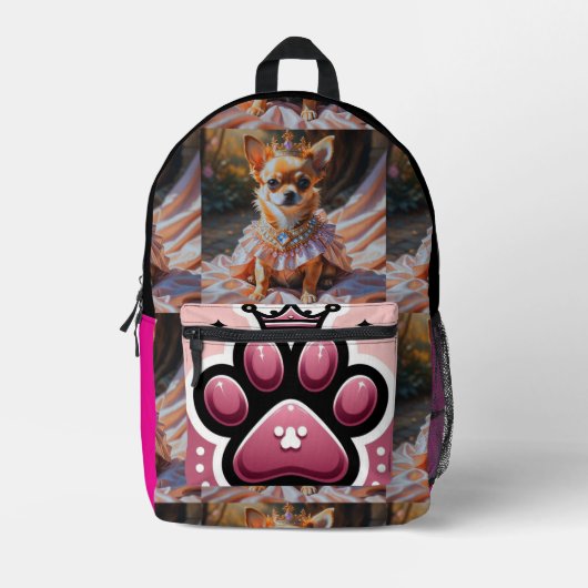 Royal Chihuahua Princesse Print Cut Sac à coudre (Recto)