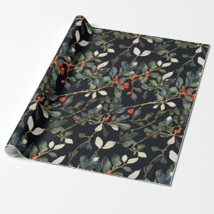 Royal Christmas mistletoe naadloos patroon BIG Cadeaupapier