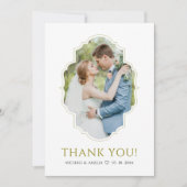 Royal Classic Gold Wedding Flat Bedankt Kaart (Voorkant)