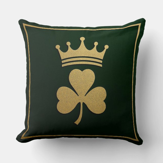 Royal Clover Emblem St. Patrick’s Day Kussen (Voorkant)