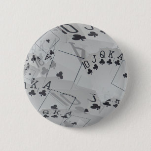 Royal Club Flush Poker Cards Pattern Ronde Button 5,7 Cm