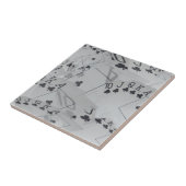 Royal Club Flush Poker Cards Pattern Tegeltje (Zijkant)