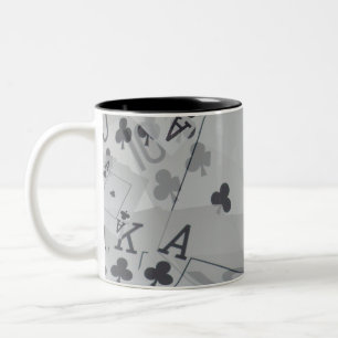 Royal Club Flush Poker Cards Pattern Tweekleurige Koffiemok