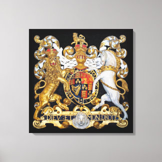 Royal Coat of Arms, Verenigd Koninkrijk. Canvas Afdruk
