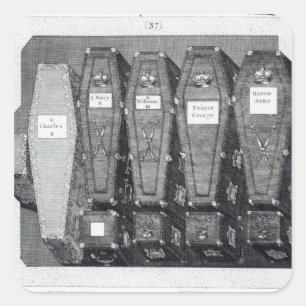 Royal Coffins in Westminster Abbey Vierkante Sticker