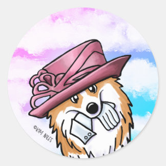 Royal Corgi Classic Ronde Sticker