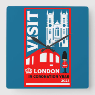 Royal Coronation Year 2023 Londen Vierkante Klok