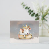 Royal Cow Dreaming on Cheese Throne                Briefkaart (Staand voorkant)