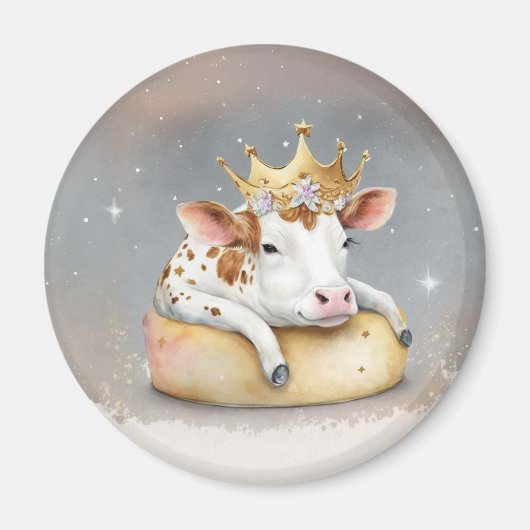 Royal Cow Dreaming on Cheese Throne                Magneet (Voorkant)