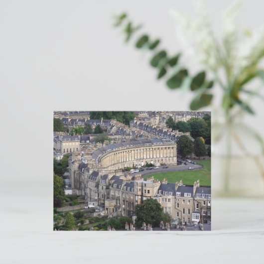 Royal Crescent Bath, Angleterre Carte postale (Debout devant)