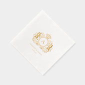 Royal Crest Monogram Folie bruiloft Servetten (Rechts)
