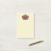 Royal Cross Crown - Gold Blue Red Post-it® Notes (Op bureau)
