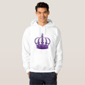 Royal Crown 02 - Deep Paars Hoodie (Voorkant volledig)