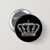 Royal Crown [Donker] Ronde Button 5,7 Cm (Voorkant /achterkant)