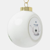 Royal Crown English Teapot kerstversiering Keramische Bal Ornament (Links)