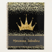 Royal Crown Gold Glitter Design Planner (Voorkant)