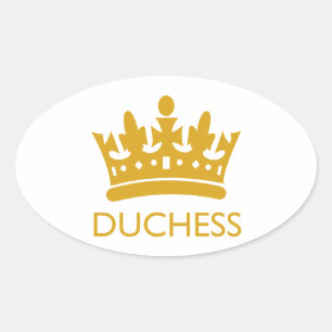 Royal Crown Hertogin Gold Range Hikingduck Ovale Sticker