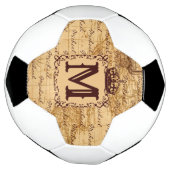 Royal Crown Name Pattern Beige Voetbal (Gedraaid)