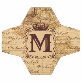 Royal Crown Name Pattern Beige Voetbal (Enkel)
