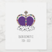 Royal Crown Queen Elizabeth II Wijn Etiket (Enkel label)