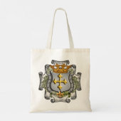 Royal Crown Shield Achternaam Tote Bag (Achterkant)