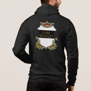 Royal Crown Shield Streetwear Luxe Gouden Citaat Hoodie