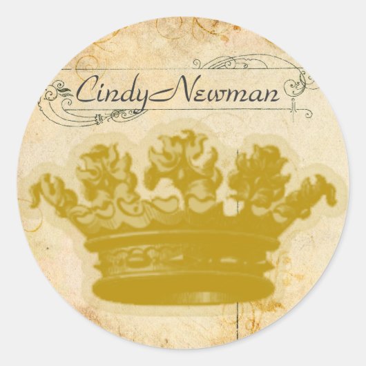 Royal Crown  Stickers of envelopzegel (Voorkant)