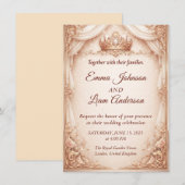 Royal Crown Wedding Invitation (Devant / Derrière)