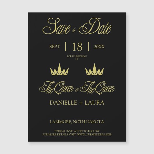 Royal Crowns Two Queen for Lesbian Wedding (Voorkant)