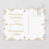 Royal Damask bewaart de Briefkaarten van de Datum  (Achterkant)