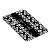 Royal Damask zwart-wit Magneet (Rechterzijde)