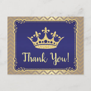 Royal Dank u Baby shower Dank u Briefkaart