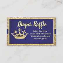 Royal Diaper Raffle Ticket voor Baby shower