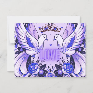 Royal Doves of Love Briefkaart